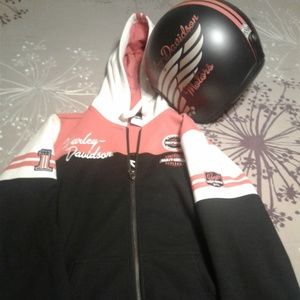 Women's Harley Davidson Hoodie and matching helmet